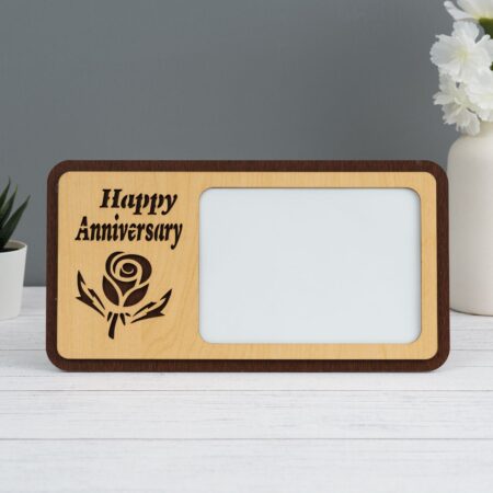 Photo Frame with Rose Design-Happy Anniversary