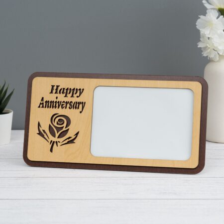 Photo Frame with Rose Design-Happy Anniversary