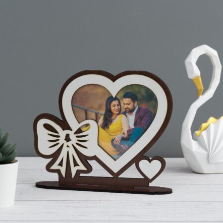 Wooden Heart Photo Frame