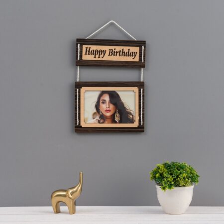 Wooden Photo Frame Wall hanging- Happy Birthday