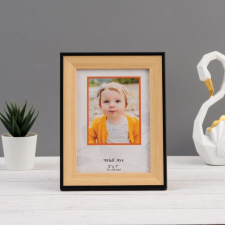 Beige and Black Table Top - Photo Frame