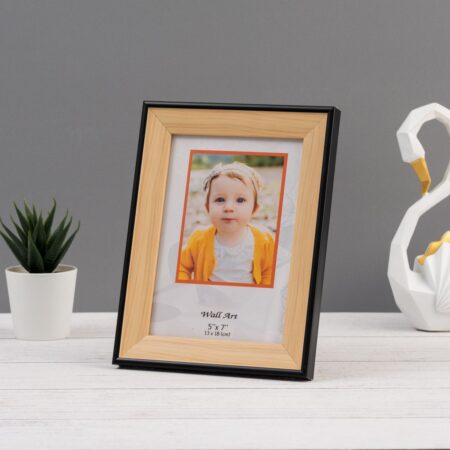 Beige and Black Table Top - Photo Frame